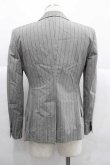 画像2: ヴィヴィアンウエストウッド MAN 中古 / ストライプジャケット 44 グレーＸ黒  I-25-12-10-001-jc-HD-ZI (2)