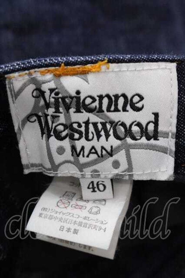 画像5: ヴィヴィアンウエストウッド MAN 中古 / ナナメラインデニムパンツ 46 青デニム  I-25-12-10-004-pa-HD-ZI (5)