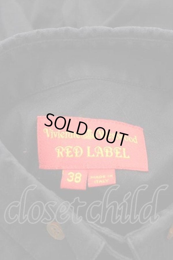 画像5: ヴィヴィアンウエストウッド 中古 / 裾カラーオーブ刺繍高襟シャツ 38 黒  I-25-12-10-005-bl-HD-ZI (5)