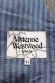 画像3: ヴィヴィアンウエストウッド MAN 中古 / ストライプジャケット 44 グレーＸ黒  I-25-12-10-001-jc-HD-ZI (3)