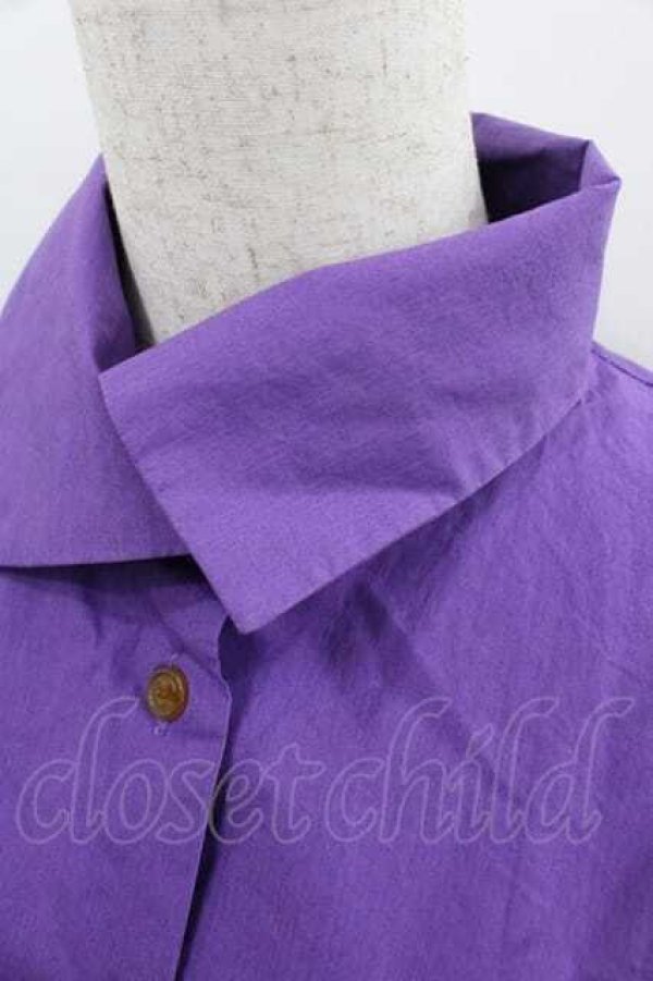 画像3: ヴィヴィアンウエストウッド 中古 / カラーオーブ刺繍シャツ I パープル  I-25-12-10-008-bl-HD-ZI (3)