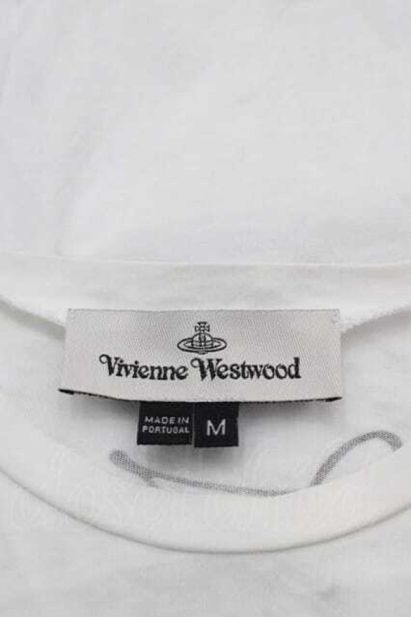 画像3: ヴィヴィアンウエストウッド 中古 / クロックptTシャツ M 白Ｘ黒  I-25-12-10-009-ts-HD-ZI (3)