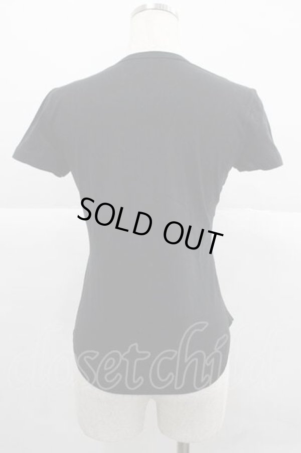 画像2: ヴィヴィアンウエストウッド 中古 / カラーオーブ刺繍半袖カットソー S 黒  I-25-12-10-011-to-HD-ZI (2)