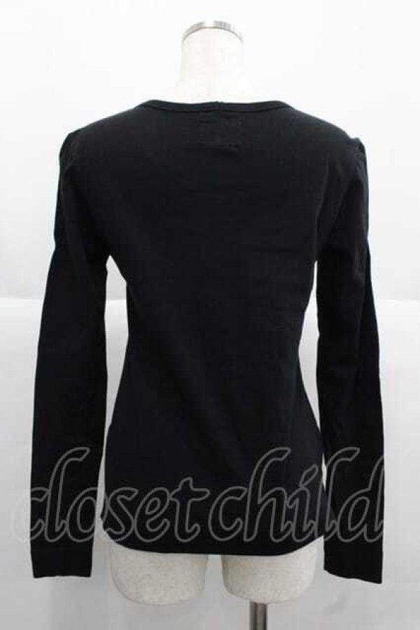 画像2: ANGLOMANIA 中古 / ロゴフレームptカットソー 36 黒  I-25-12-10-014-to-HD-ZI (2)