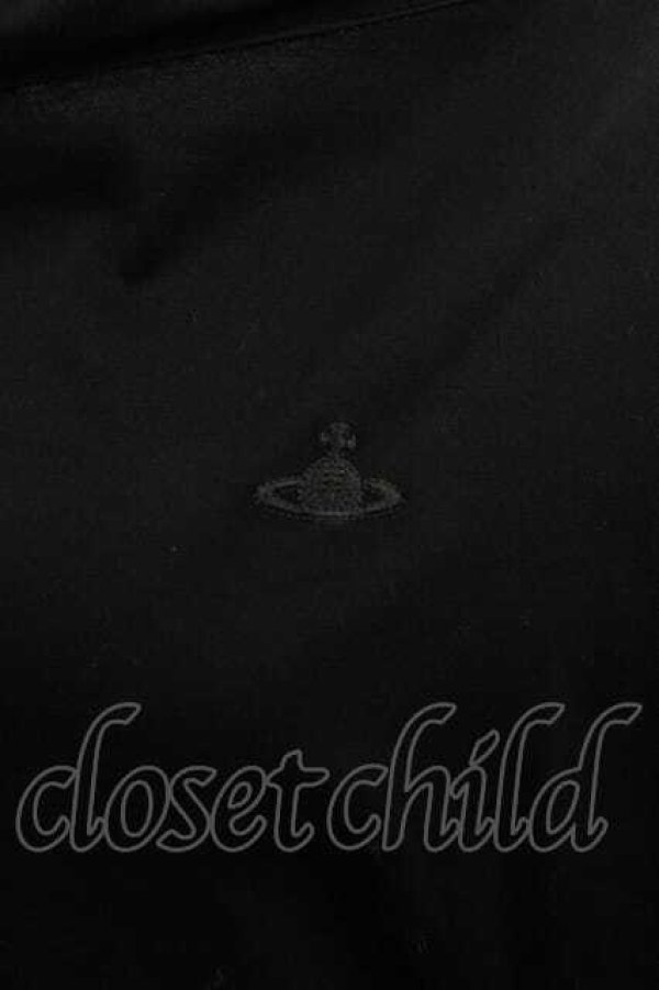 画像3: ヴィヴィアンウエストウッド 中古 / 単色オーブ刺繍スクエアカットソー 2 ブラック  I-25-12-10-015-to-HD-ZI (3)