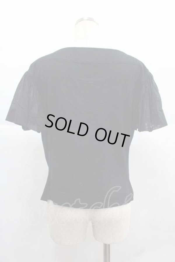 画像2: ヴィヴィアンウエストウッド 中古 / スリーブ切替ドレープカットソー 00 黒  I-25-12-10-017-to-HD-ZI (2)