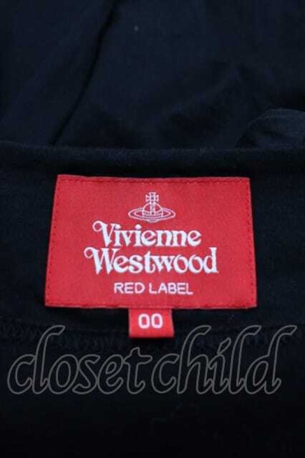 画像3: ヴィヴィアンウエストウッド 中古 / スリーブ切替ドレープカットソー 00 黒  I-25-12-10-017-to-HD-ZI (3)