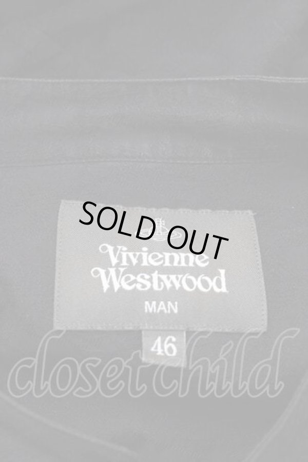 画像5: ヴィヴィアンウエストウッド MAN 中古 / ORBジャカード ビブシャツ 46 黒  I-25-12-10-002-bl-HD-ZI (5)