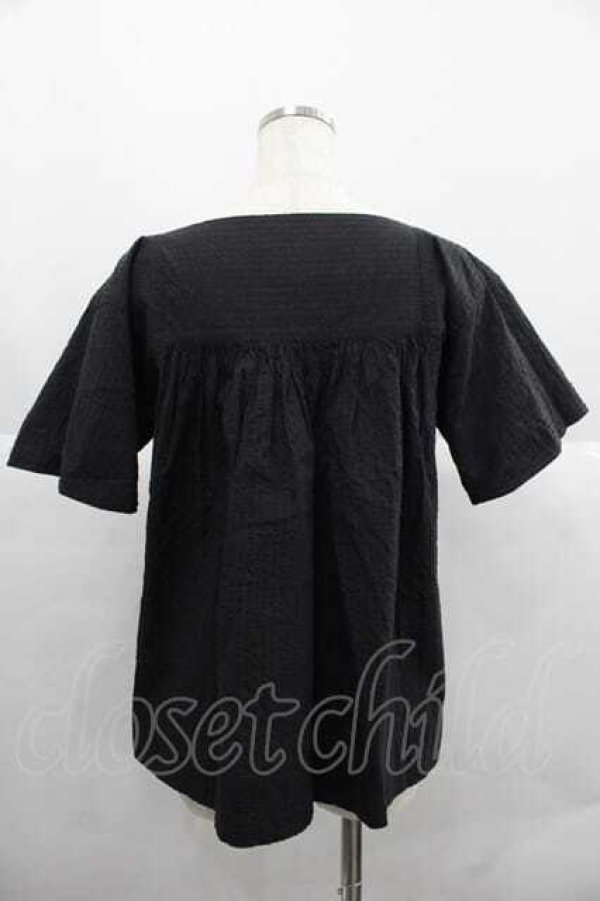 画像2: ヴィヴィアンウエストウッド 中古 / ストライプ風半袖トップス 2 黒  I-25-12-10-018-to-HD-ZI (2)