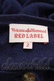 画像5: ヴィヴィアンウエストウッド 中古 / 単色オーブ刺繍ニットカーディガン 2 ネイビーＸ赤  I-25-12-10-019-to-HD-ZI (5)