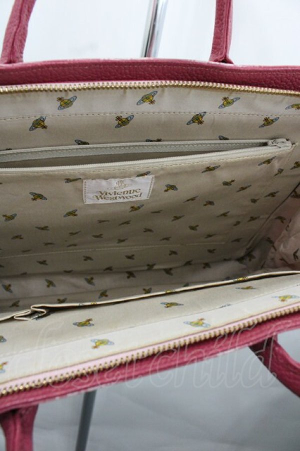 画像3: 【Vintage放出】ヴィヴィアンウエストウッド 中古 / レオパードプレーンバッグ  ピンク  I-25-12-20-001-ba-HD-ZI (3)