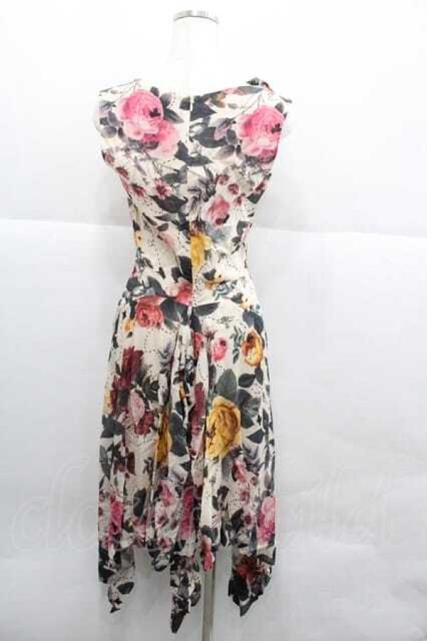 画像2: ヴィヴィアンウエストウッド 中古 / ブーケ総柄ワンピース 2 ベージュ  I-25-12-24-022-op-HD-ZI (2)