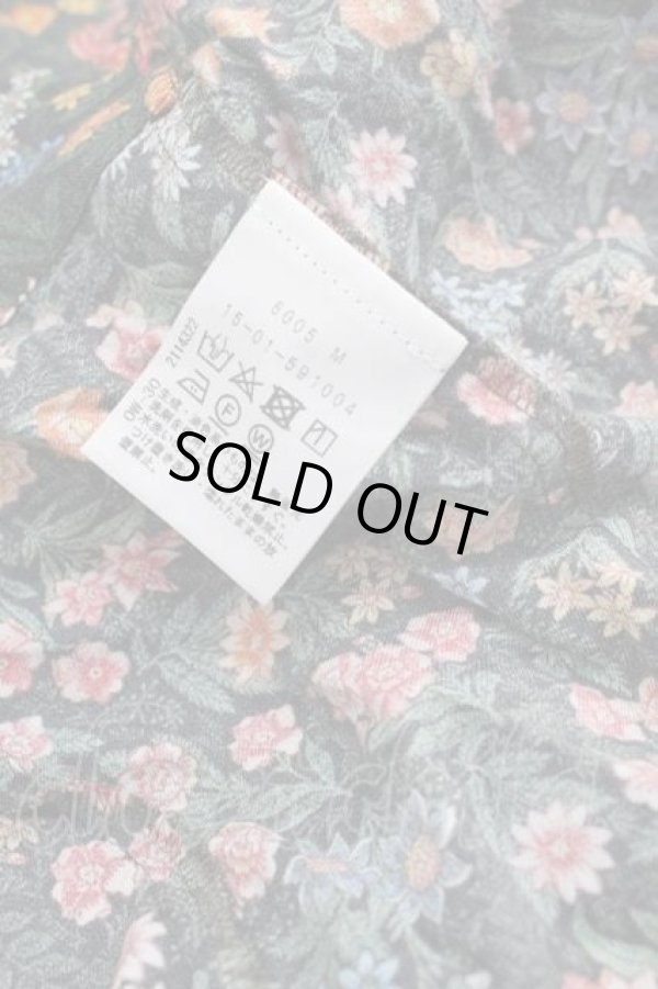 画像4: ANGLOMANIA 中古 / 小花総柄長袖ワンピース 38 黒Ｘオレンジ  I-25-12-24-025-op-HD-ZI (4)