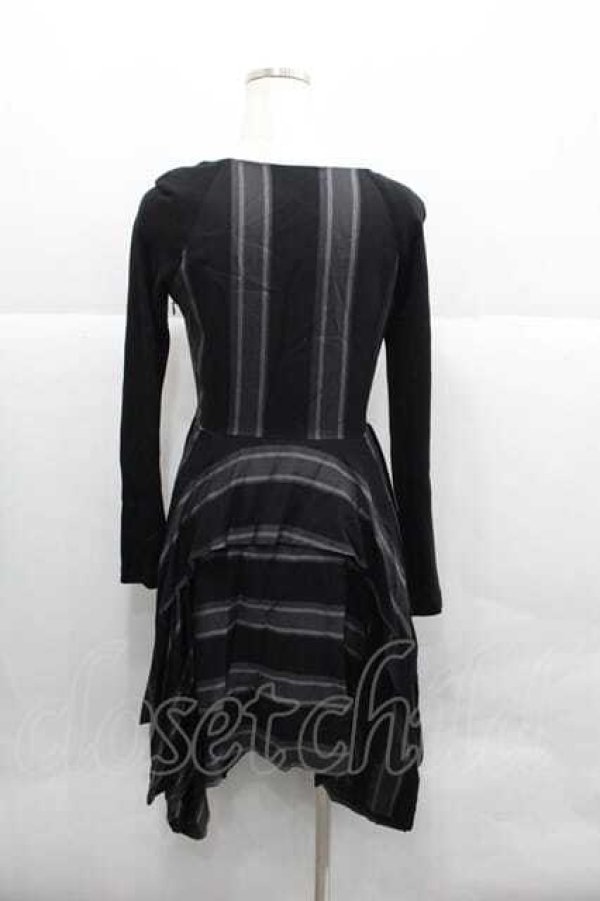 画像2: ヴィヴィアンウエストウッド 中古 / ストライプ切リ替エワンピース 1 グレー  I-25-12-24-026-op-HD-ZI (2)