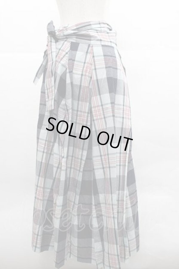 画像2: ヴィヴィアンウエストウッド 中古 / チェックロングスカート 02 サックス  I-25-12-24-027-sk-HD-ZI (2)