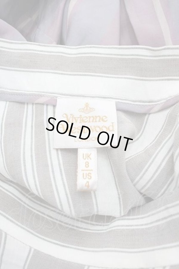 画像3: ヴィヴィアンウエストウッド 中古 / ストライプ切リ替エロングスカート UK8 ゴールド  I-25-12-24-028-sk-HD-ZI (3)