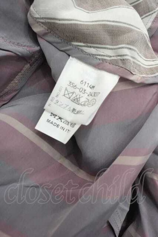 画像4: ヴィヴィアンウエストウッド 中古 / ストライプ切リ替エロングスカート UK8 ゴールド  I-25-12-24-028-sk-HD-ZI (4)