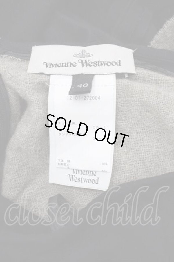 画像3: ヴィヴィアンウエストウッド 中古 / 2カラー重ネロングスカート 40 グレーＸ黒  I-25-12-24-029-sk-HD-ZI (3)