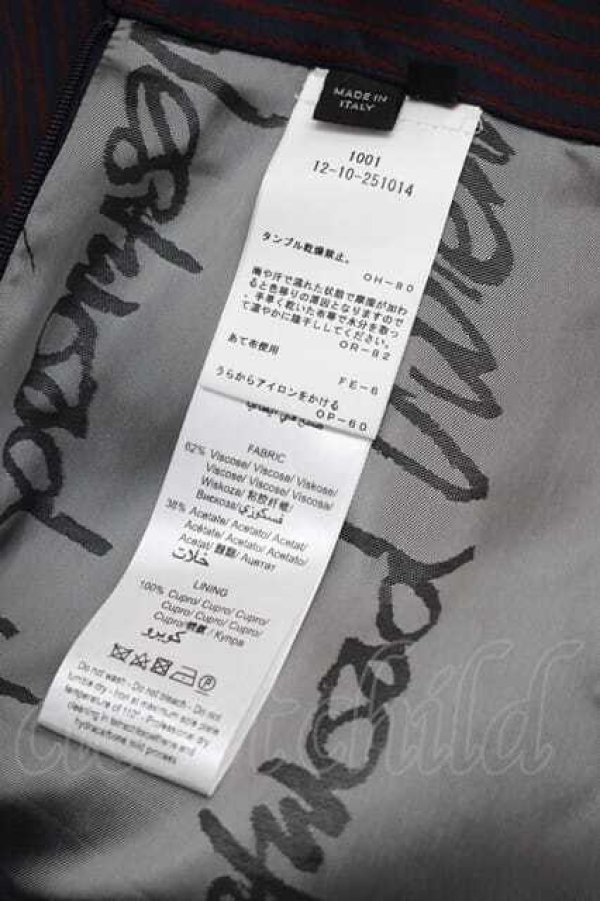 画像4: ヴィヴィアンウエストウッド 中古 / ストライプ変形タイトスカート 40 ボルドー  I-25-12-24-030-sk-HD-ZI (4)