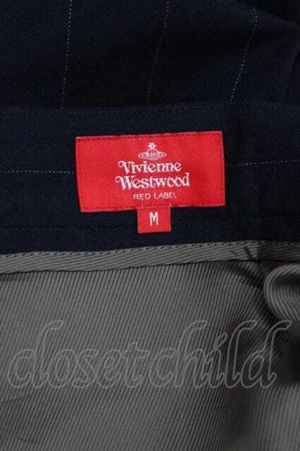 画像3: ヴィヴィアンウエストウッド 中古 / チェック切リ替エロングスカート M 紺  I-25-12-24-031-sk-HD-ZI (3)