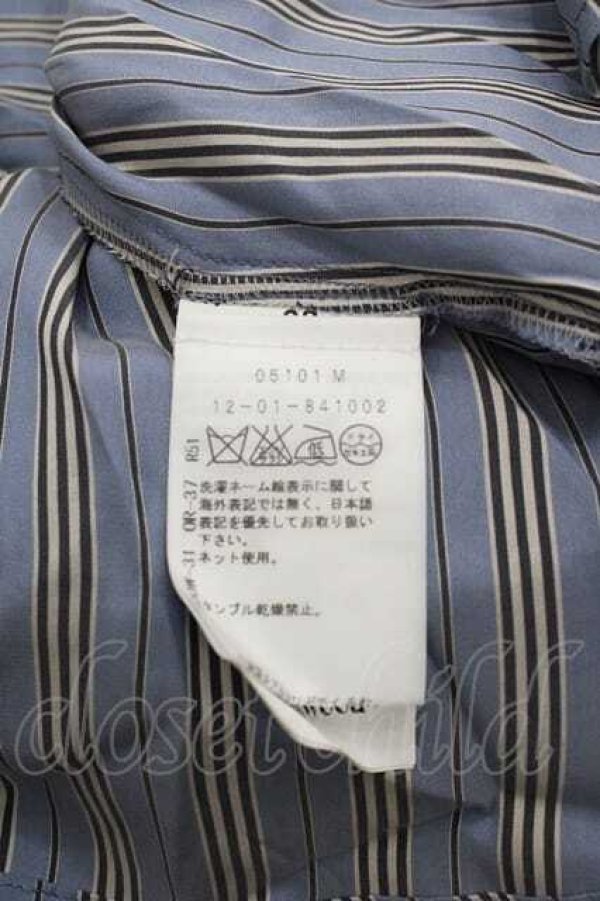 画像5: ヴィヴィアンウエストウッド 中古 / ストライプシースルーブラウス 38 グレーＸ黒  I-25-12-24-003-bl-HD-ZI (5)