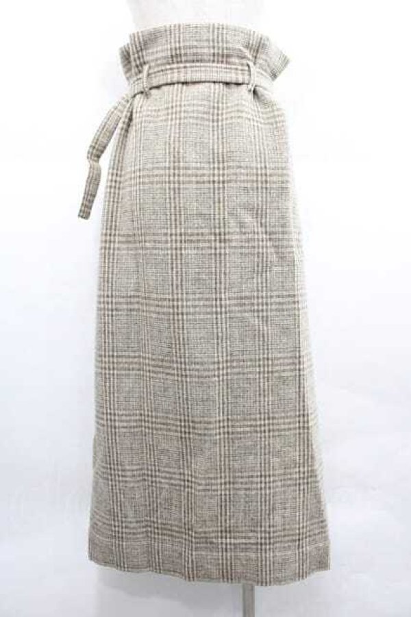 画像2: ヴィヴィアンウエストウッド 中古 / チェックタイトスカート 42 ベージュ  I-25-12-24-034-sk-HD-ZI (2)