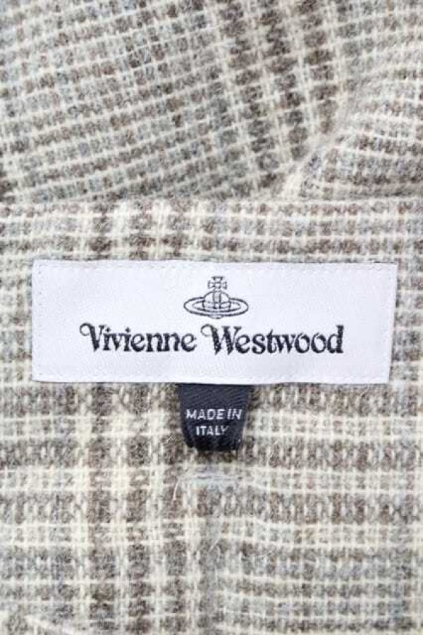 画像3: ヴィヴィアンウエストウッド 中古 / チェックタイトスカート 42 ベージュ  I-25-12-24-034-sk-HD-ZI (3)