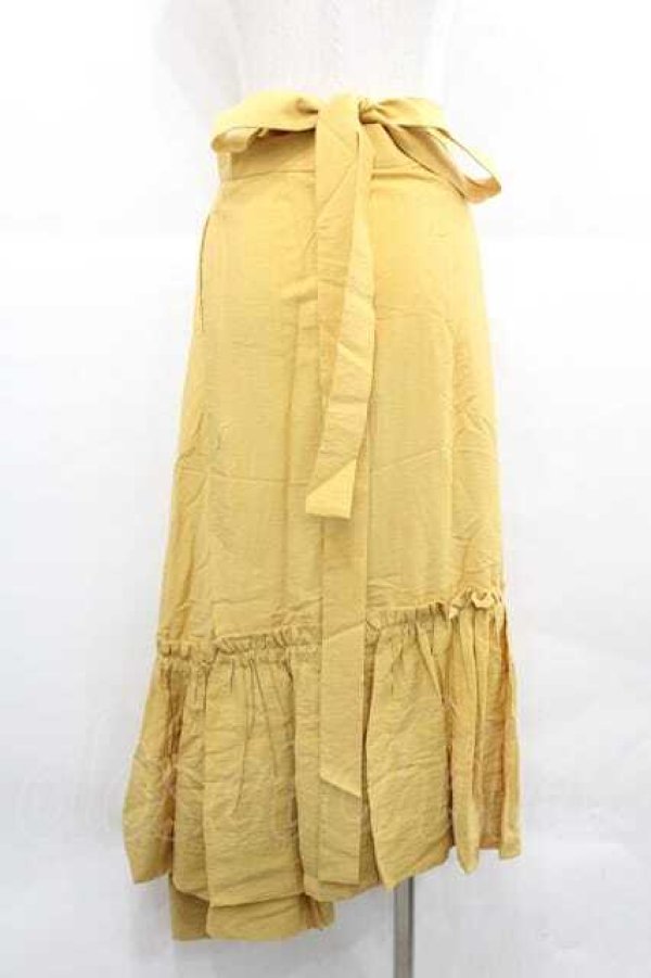 画像2: ヴィヴィアンウエストウッド 中古 / ラップロングスカート 00 イエロー  I-25-12-24-035-sk-HD-ZI (2)
