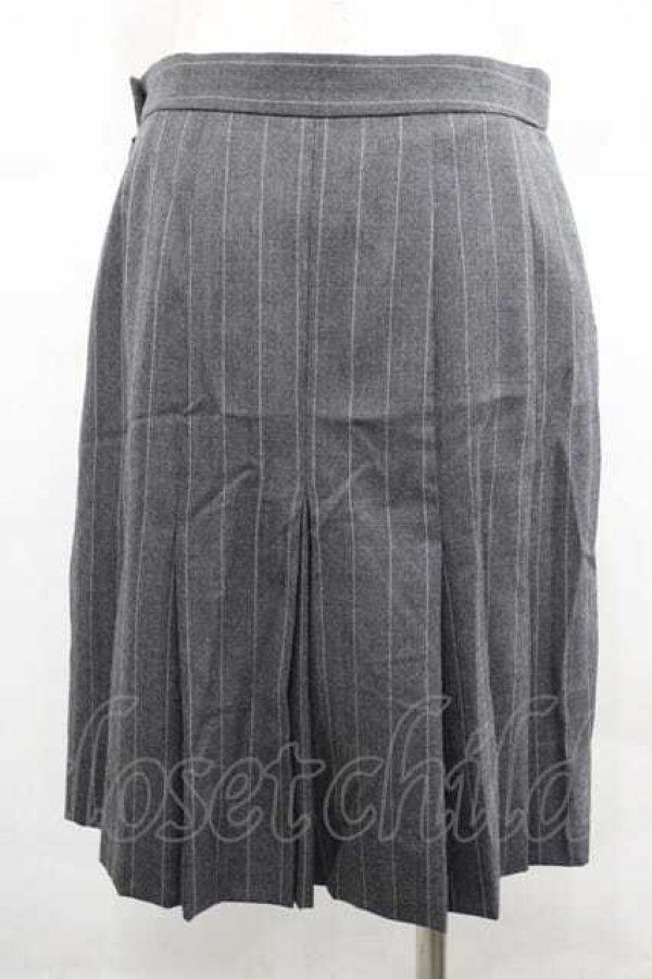 画像2: ヴィヴィアンウエストウッド 中古 / ストライプタイトスカート 3 グレーＸ白  I-25-12-24-036-sk-HD-ZI (2)