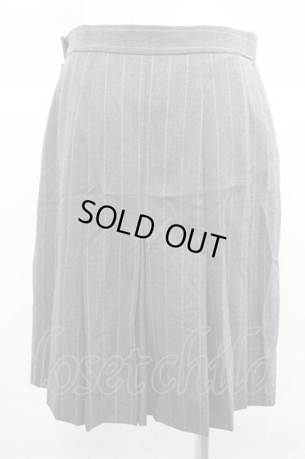 画像2: ヴィヴィアンウエストウッド 中古 / ストライプタイトスカート 3 グレーＸ白  I-25-12-24-036-sk-HD-ZI (2)