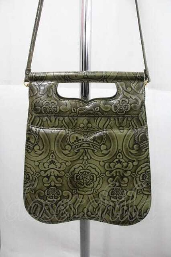 画像3: ヴィヴィアンウエストウッド 中古 / 総柄型押シショルダー  カーキ  I-25-12-24-039-ba-HD-ZI (3)