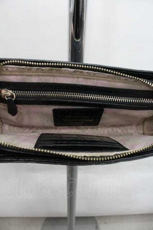 画像4: ヴィヴィアンウエストウッド 中古 / チェーンショルダーバッグ  黒  I-25-12-24-040-ba-HD-ZI (4)