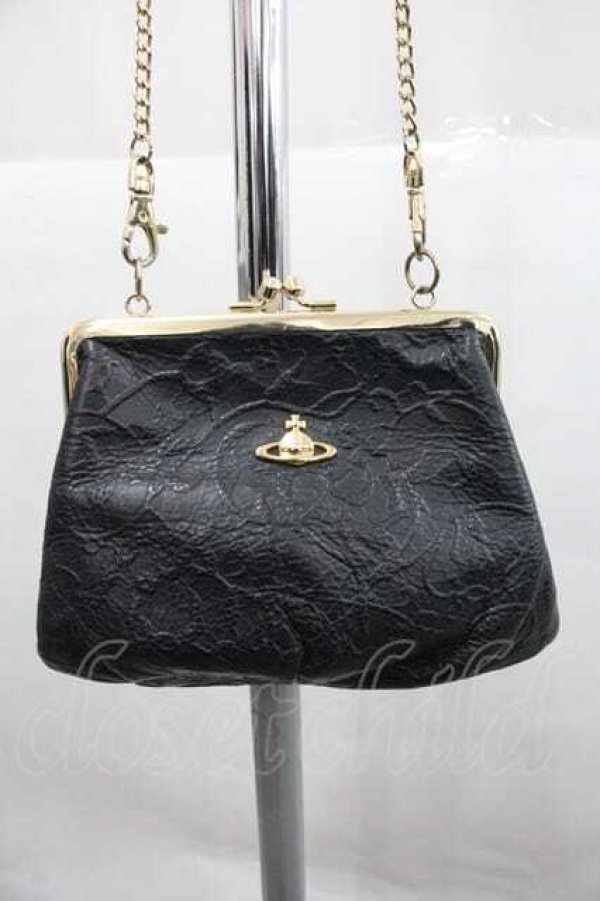 画像2: ヴィヴィアンウエストウッド 中古 / オーブチェーンポシェット  黒Ｘゴールド  I-25-12-24-041-ba-HD-ZI (2)