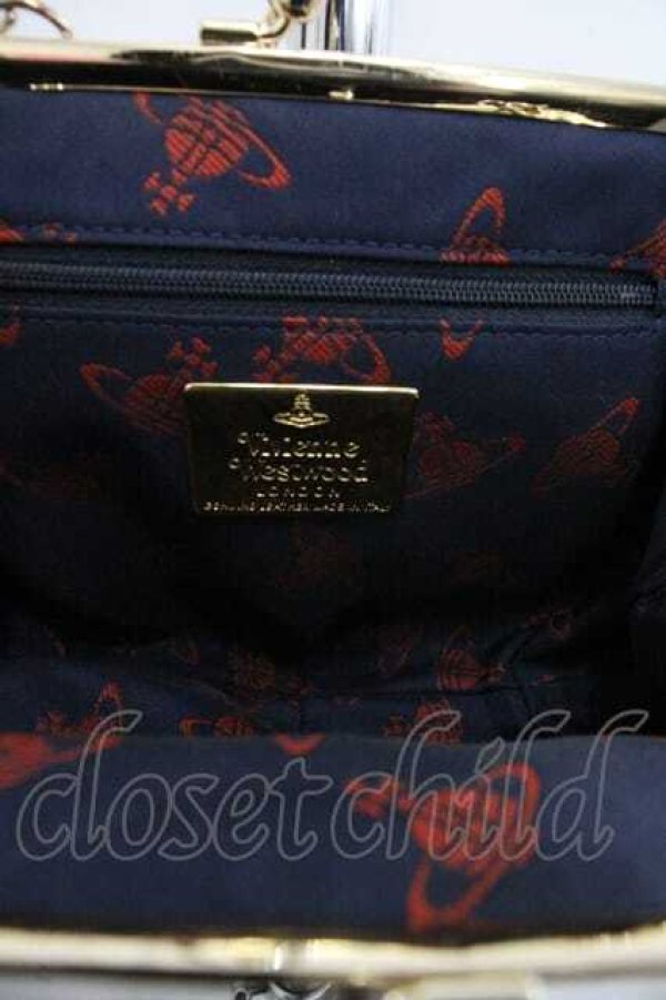 画像4: ヴィヴィアンウエストウッド 中古 / オーブチェーンポシェット  黒Ｘゴールド  I-25-12-24-041-ba-HD-ZI (4)