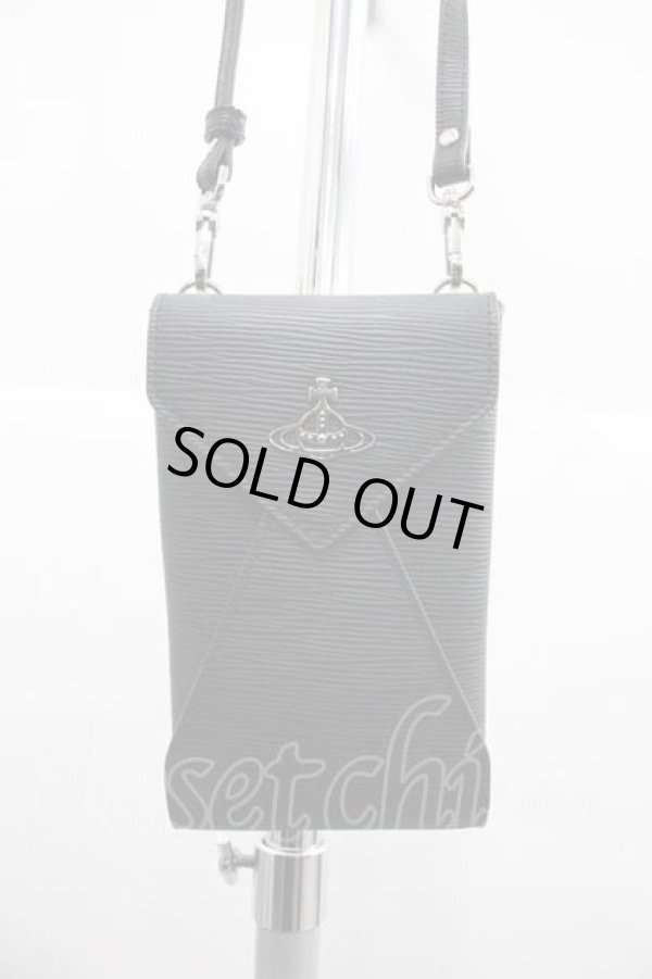 画像2: ヴィヴィアンウエストウッド 中古 / POLLY PHONE CROSSBODY  黒  I-25-12-24-042-gd-HD-ZI (2)