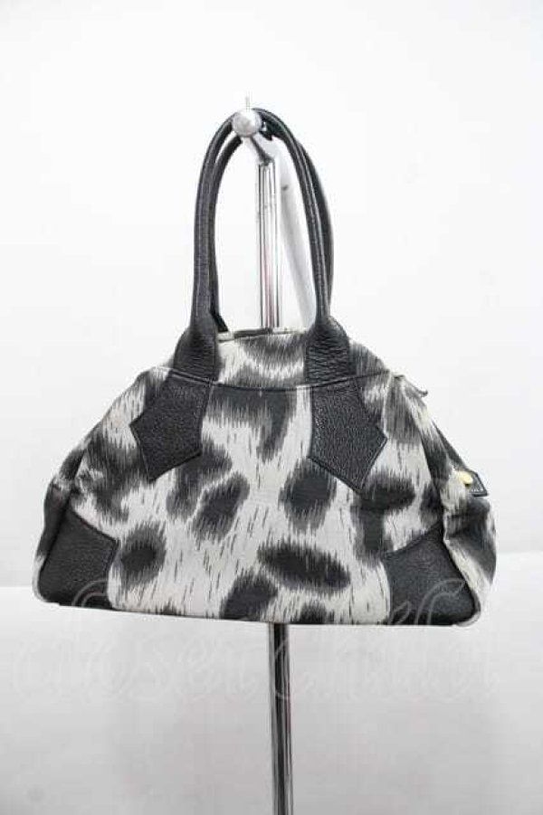 画像2: ヴィヴィアンウエストウッド 中古 / レオパードヤスミンバッグ  黒  I-25-12-24-045-ba-HD-ZI (2)