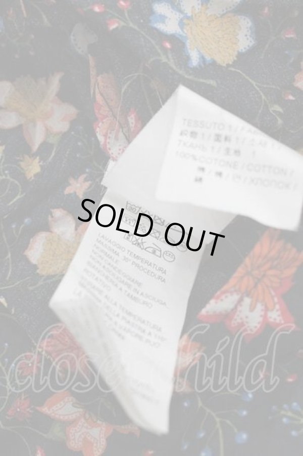 画像6: ヴィヴィアンウエストウッド 中古 / 花柄ブラウス UK10 黒Ｘオレンジ  I-25-12-24-004-bl-HD-ZI (6)