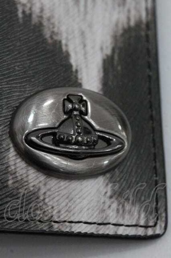 画像4: ヴィヴィアンウエストウッド 中古 / レオパード折財布  グレー  I-25-12-24-049-gd-HD-ZI (4)