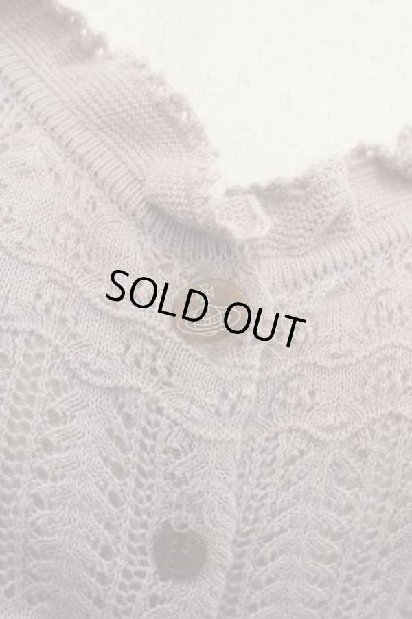 画像2: ヴィヴィアンウエストウッド 中古 / 透カシニットカーディガン  ピンク  I-25-12-24-005-to-HD-ZI (2)