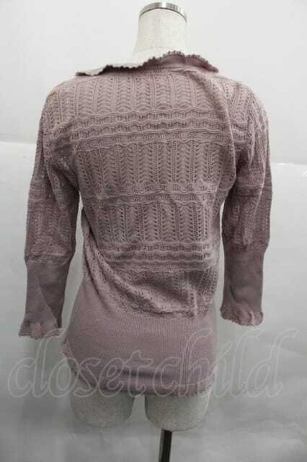 画像4: ヴィヴィアンウエストウッド 中古 / 透カシニットカーディガン  ピンク  I-25-12-24-005-to-HD-ZI (4)