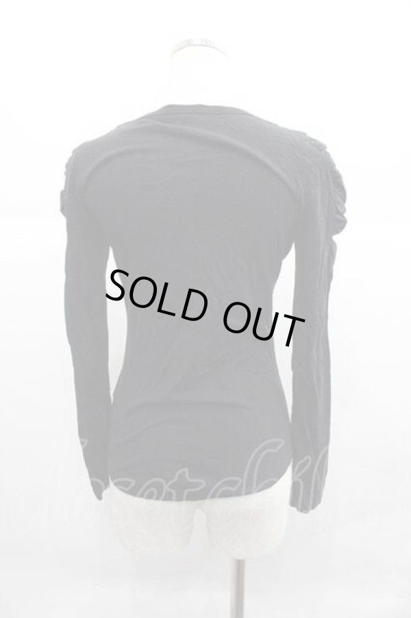 画像3: ヴィヴィアンウエストウッド 中古 / 単色オーブ刺繍長袖カットソー 2 黒  I-25-12-24-010-to-HD-ZI (3)