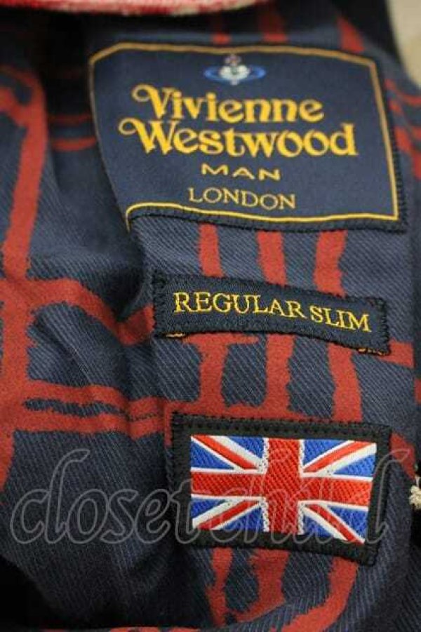 画像5: ヴィヴィアンウエストウッド MAN 中古 / 1ツボタンジャケット 44 ネイビー  I-25-12-24-001-jc-HD-ZI (5)