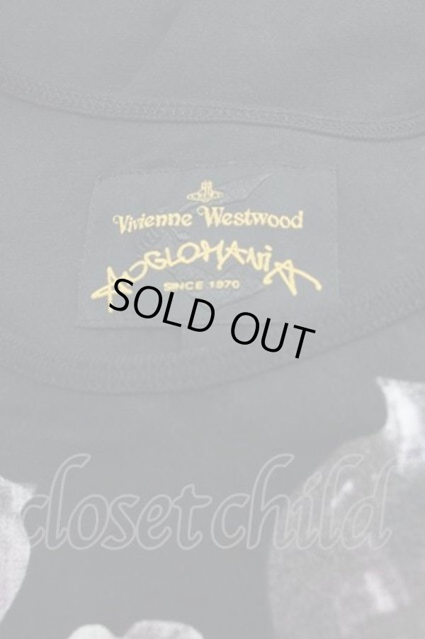 画像3: ANGLOMANIA 中古 / フラワー半袖カットソー M 黒Ｘグレー  I-25-12-24-011-to-HD-ZI (3)