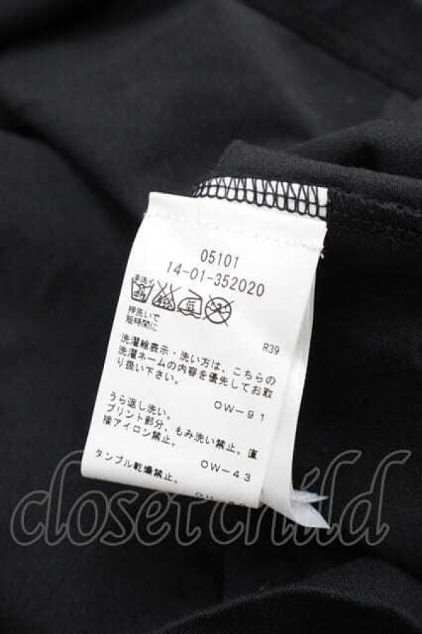 画像5: ANGLOMANIA 中古 / フラワー半袖カットソー M 黒Ｘグレー  I-25-12-24-011-to-HD-ZI (5)