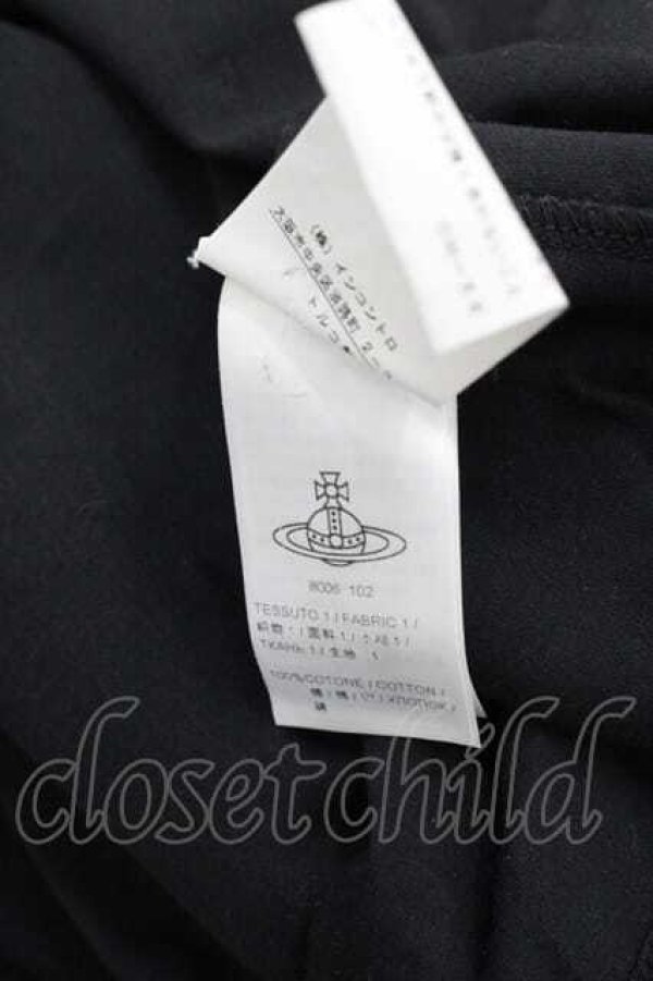 画像6: ANGLOMANIA 中古 / フラワー半袖カットソー M 黒Ｘグレー  I-25-12-24-011-to-HD-ZI (6)