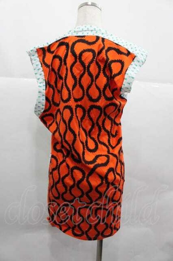 画像2: Worlds End 中古 / /スクイグルノースリーブシャツ OS 白Ｘオレンジ  I-25-12-24-013-to-HD-ZI (2)