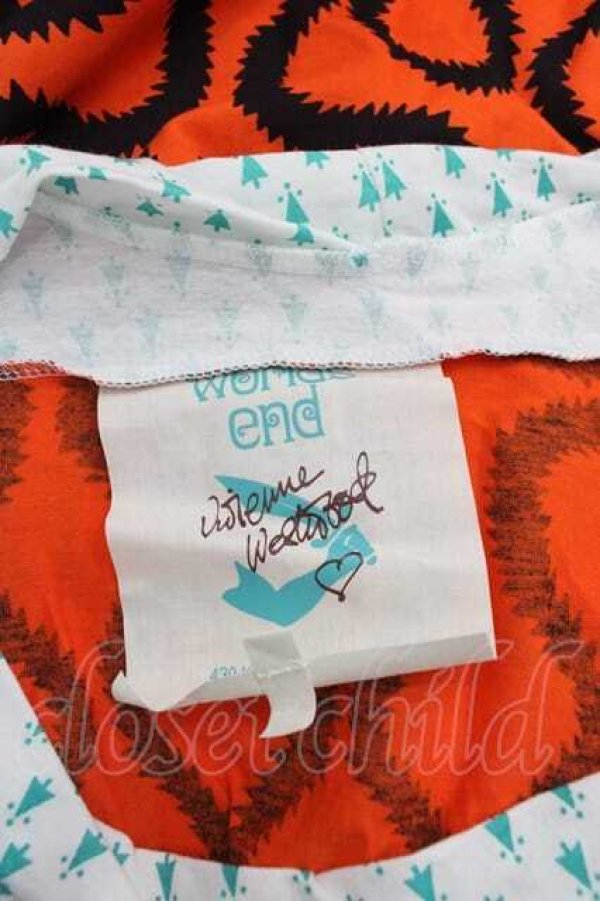 画像3: Worlds End 中古 / /スクイグルノースリーブシャツ OS 白Ｘオレンジ  I-25-12-24-013-to-HD-ZI (3)