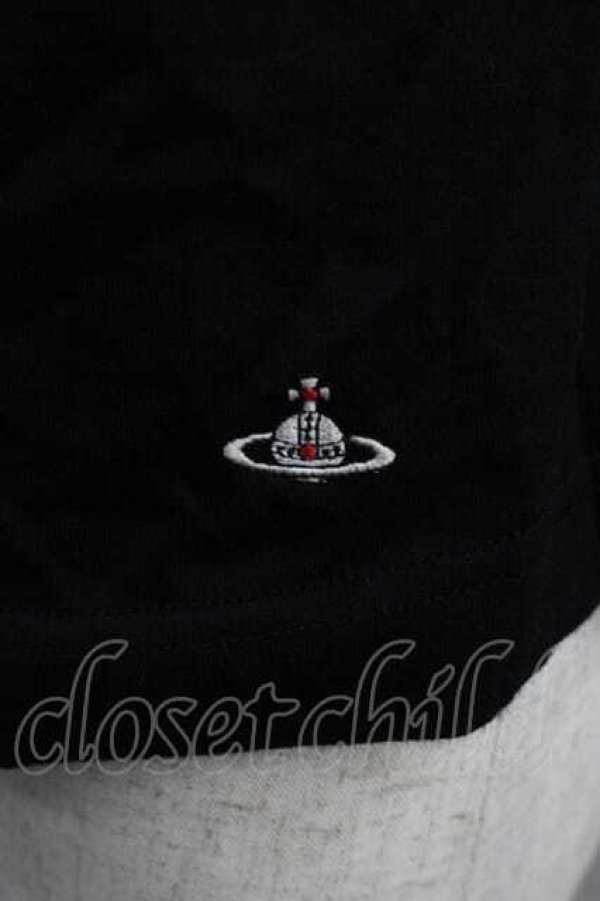 画像2: ヴィヴィアンウエストウッド 中古 / 袖切リ替エ半袖カットソー 00 黒Ｘグレー  I-25-12-24-014-to-HD-ZI (2)