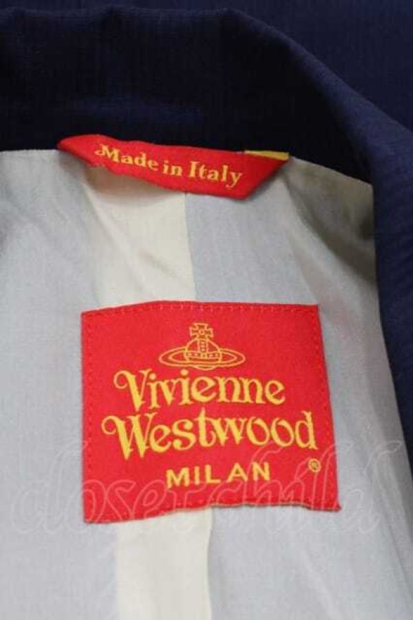 画像6: ヴィヴィアンウエストウッド 中古 / サイドポケットジャケット 42 紺  I-25-12-24-017-jc-HD-ZI (6)