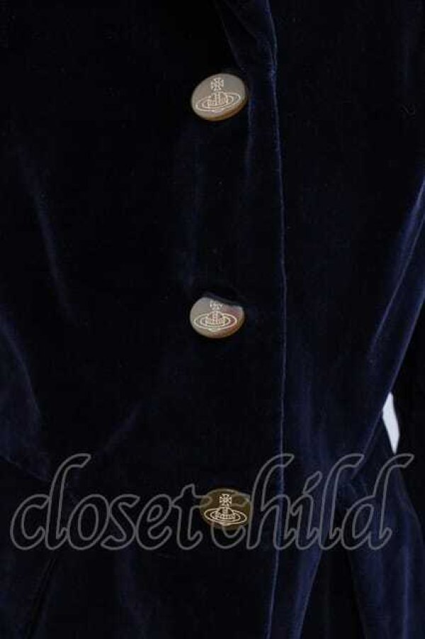 画像2: ヴィヴィアンウエストウッド 中古 / /別珍ベッティーナジャケット 42 黒  I-25-12-24-018-jc-HD-ZI (2)